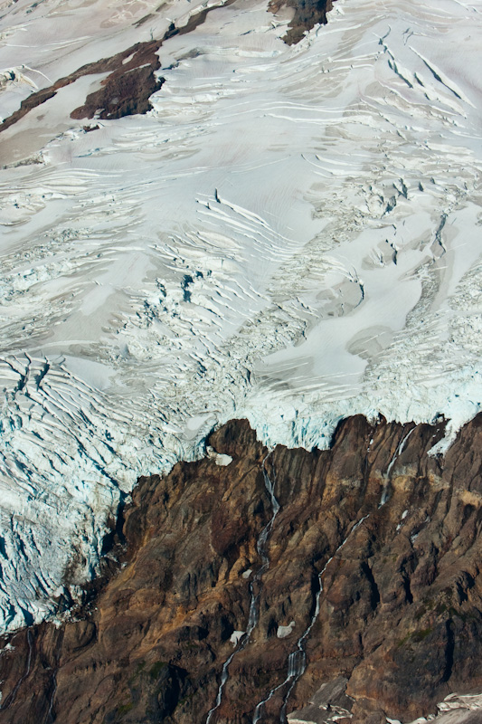 Waterfalls And Glacier